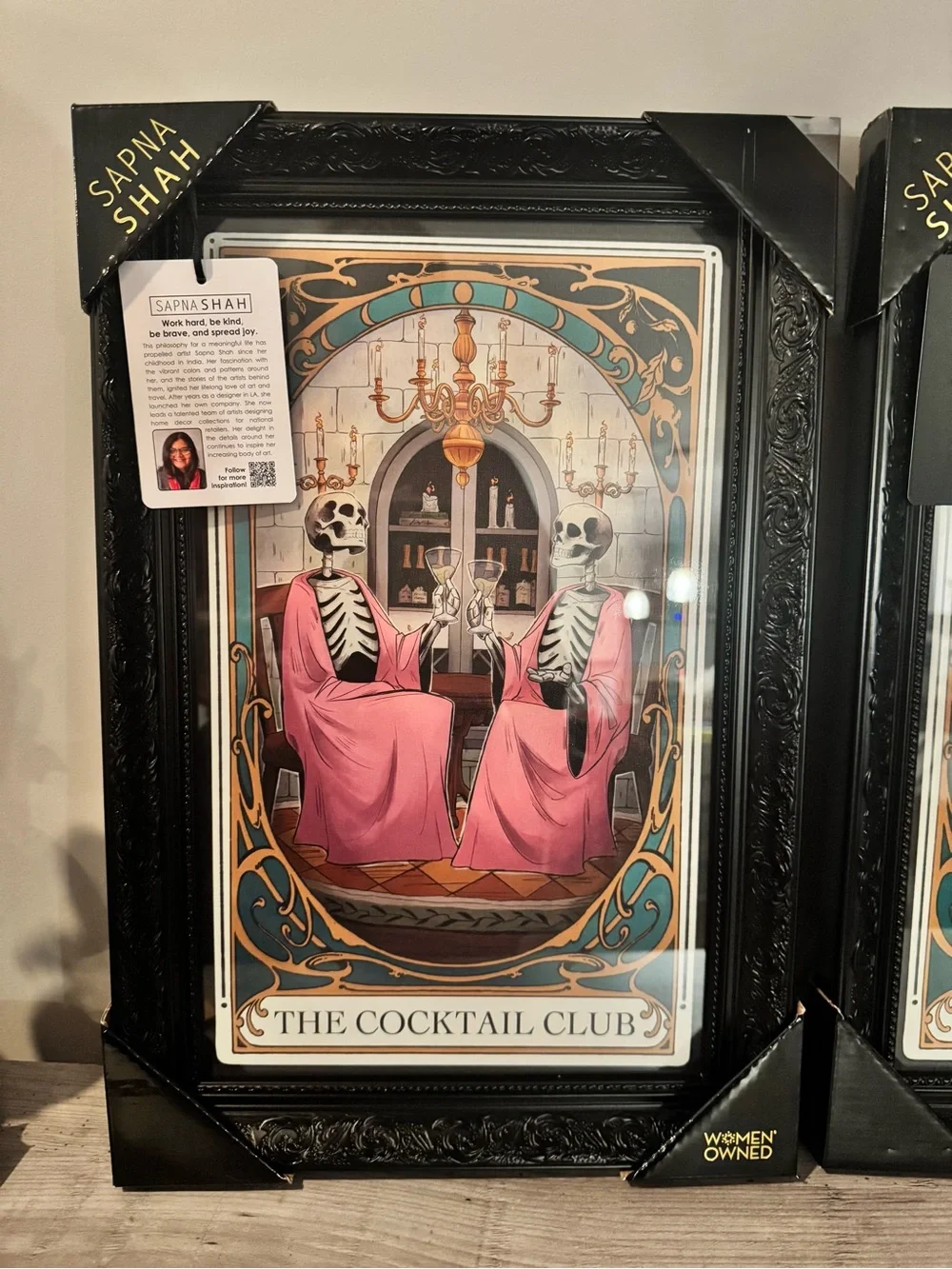 'The Cocktail Club' Framed Art Print - Pink